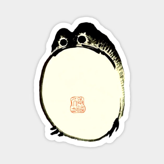 Meh Portly Japanese Frog Toad Magnet by The Witch's Wolf