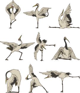 Crane Yoga Magnet