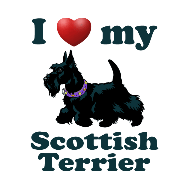 I Love My Scottish Terrier by Naves