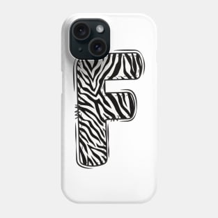 Zebra Letter F Phone Case