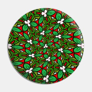 Colorful Glass Flower Pattern Pin