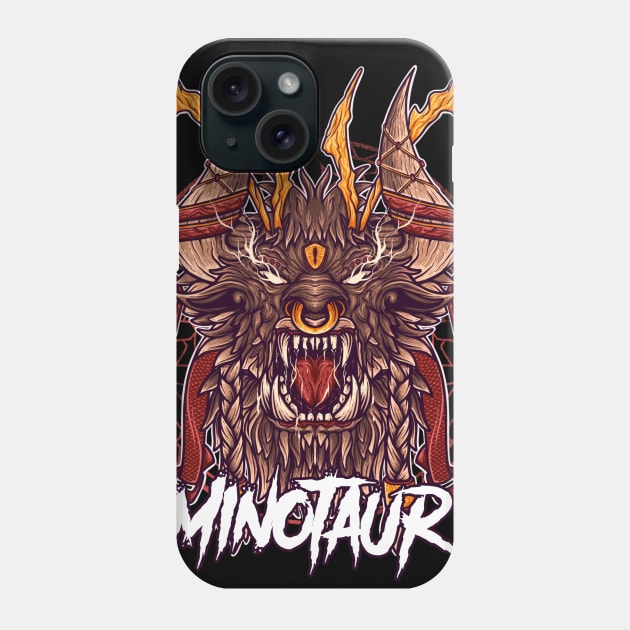 Minotaur Head Phone Case by HappymanStudio