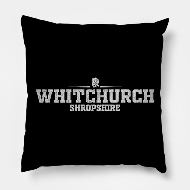 Whitchurch Shropshire England Pillow by LocationTees