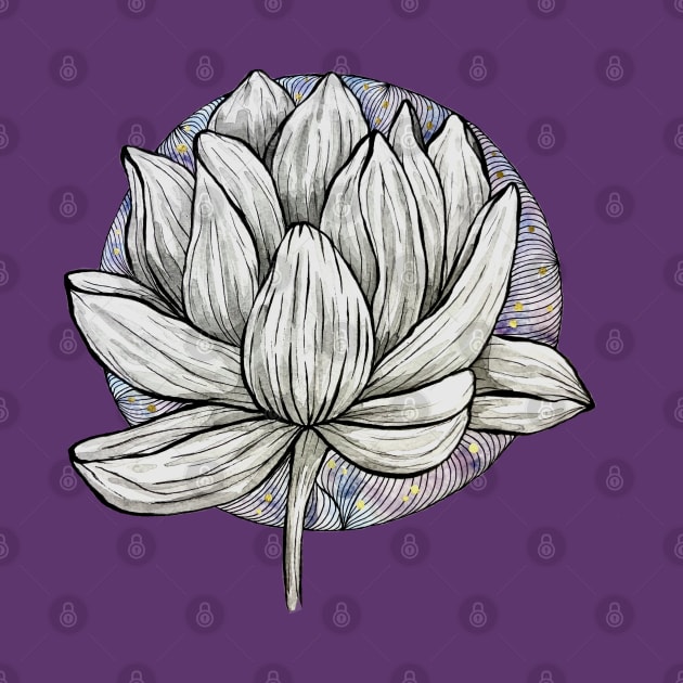 Lotus Flower Abstract VI by amyliafaizalart