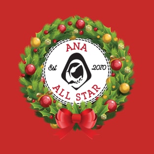 Christmas All Star Overwatch Ana Wreath T-Shirt