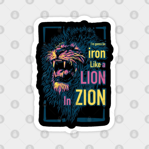 Iron Lion Zion Magnet by BAJAJU