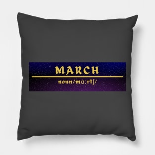 Word March Pillow