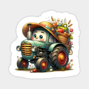 Cute Tractor Magnet