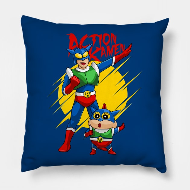 Action Kamen Pillow by svthyp