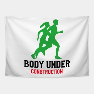 Body Under Construction Tapestry