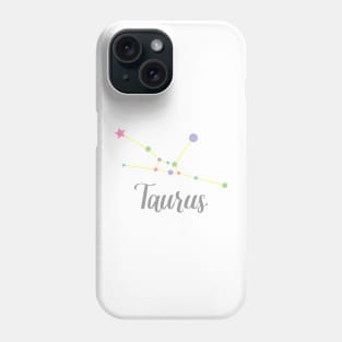 Taurus Zodiac Constellation in Pastels Phone Case