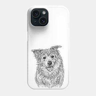 Samoyed dog draw with scribble art style Phone Case