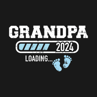 Grandpa 2024 loading for pregnancy announcement T-Shirt