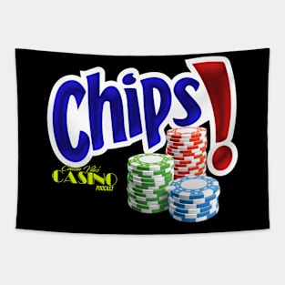 Cousin Vito's Casino CHIPS! Logo shirt Tapestry