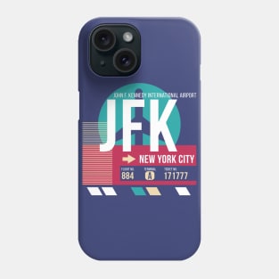 New York City (JFK) Airport Code Baggage Tag Phone Case