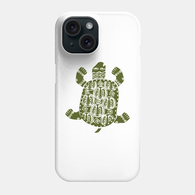 The Turtles in the jungle of Aztec Phone Case by IndianaWild