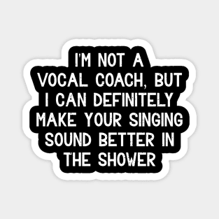 I'm not a vocal coach, but I can definitely make your singing sound better in the shower Magnet