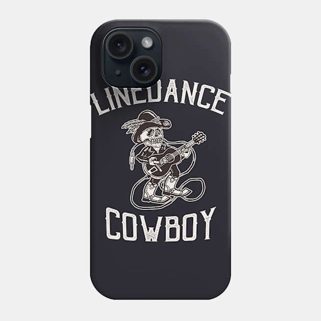 Linedance Cowboy Western Rodeo Skeleton Dancer Phone Case by Foxxy Merch