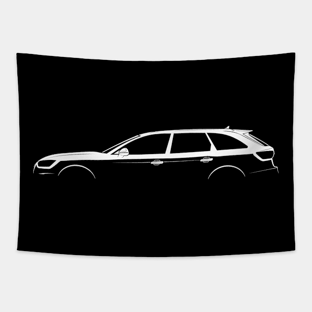 Audi A4 Avant (B9) Silhouette Tapestry by Car-Silhouettes