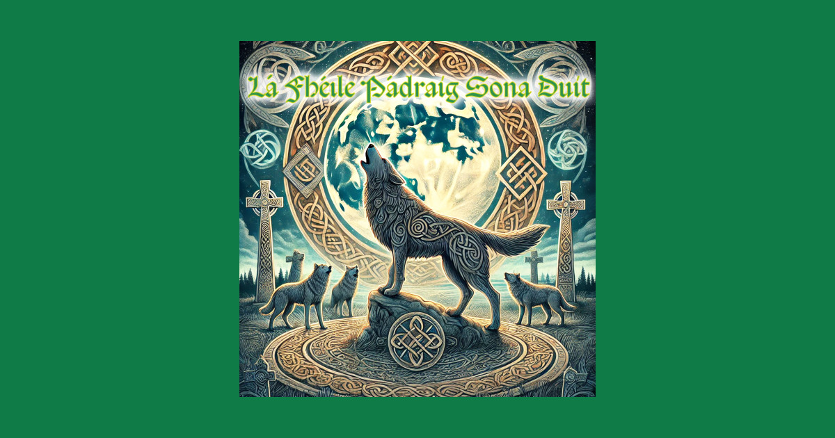 St.Patrick's Day 2025 Howling Wolves Eire Celebratory - St Patricks Day ...