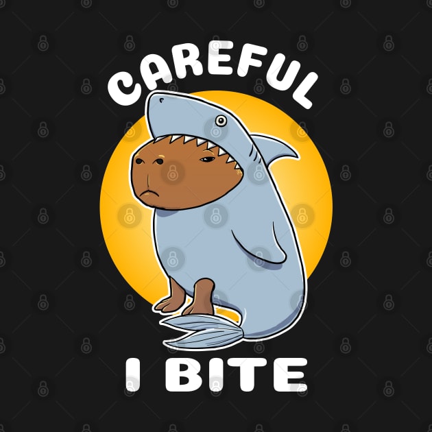 Careful I bite Capybara Shark Costume by capydays