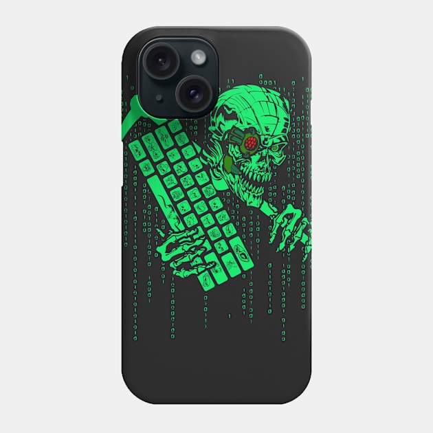 Crypto Miner Computer Code Monster Phone Case by Xeire