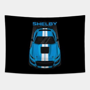 Ford Mustang Shelby GT500 2020-2021 - Velocity Blue - White Stripes Tapestry