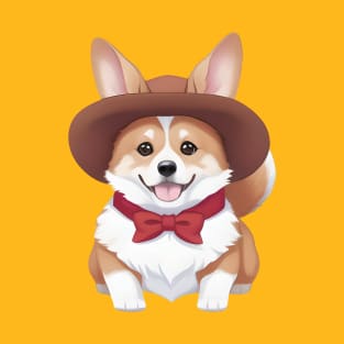 Cute Cowboy Corgi T-Shirt