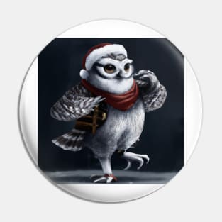 Santa Owl Pin