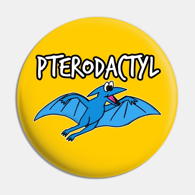 Doodle Pterodactyl Dinosaur Jurassic Flying Dinosaurs Kids Funny Pin by doodlerob