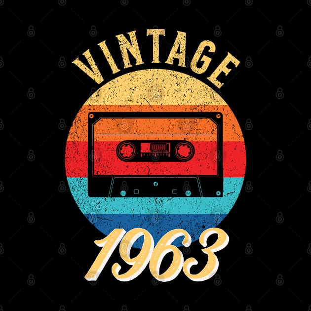 Vintage Year Since 1963 | Cassette | 59th Birthday Gift by jiromie