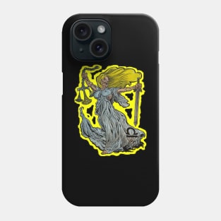 Zombie Art : ZOMBIE ZODIAC HORRORSCOPE (Libra) T-Shirt Phone Case