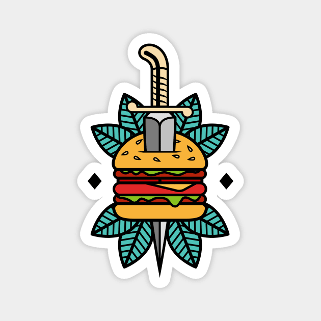 Burger Tattoo Magnet by Woah_Jonny