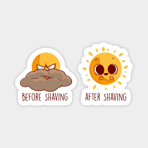 Before and After Shaving Magnet by Naolito