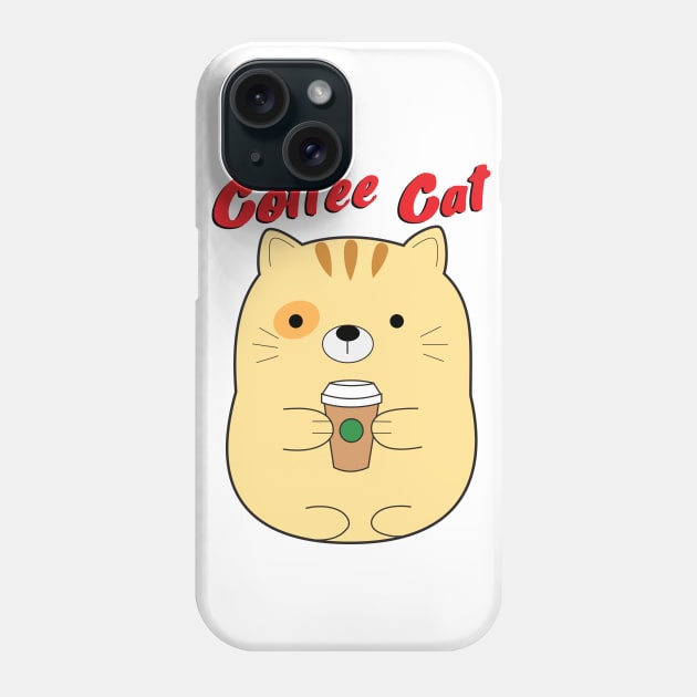 Coffee Cat Phone Case by Noya_Bur