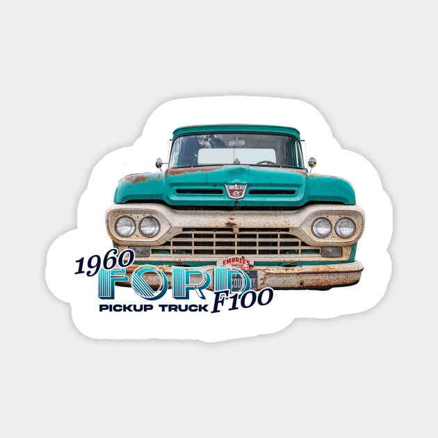 1960 Ford F100 Pickup Truck Magnet by Gestalt Imagery