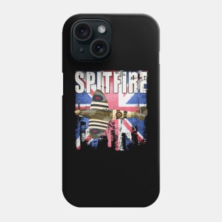 Spitfire Aircraft Plane WW2 RAF Airplane Union Jack Flag Phone Case