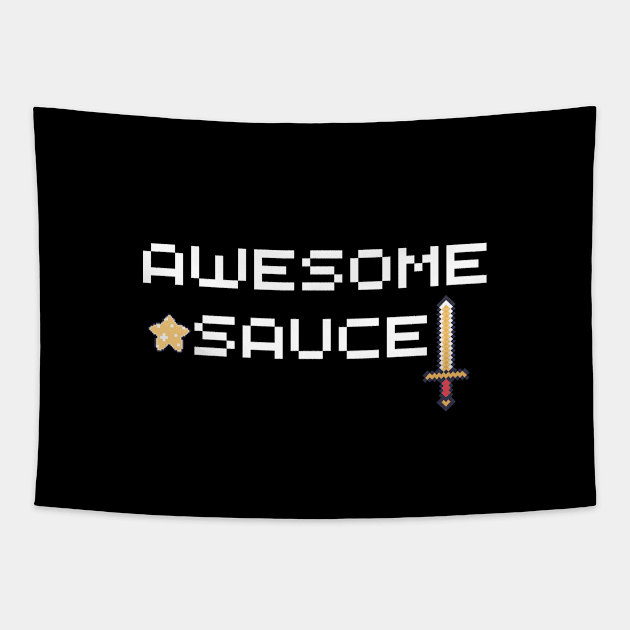 Awesome Sauce Pixel Art Tapestry by Random Prints