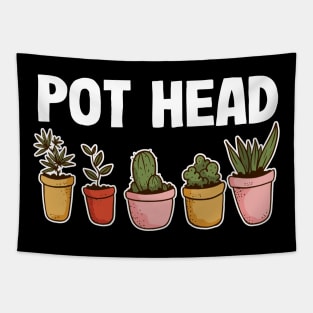 Pot Head Funny Gardening Dad Gift Gardener Plants Tapestry