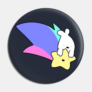 Rainbow Shooting Star Harp Seal Pin