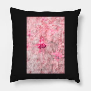 Pink Fuchsia Flower Pillow