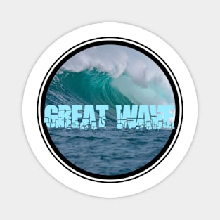 Great wave - broken blue Magnet