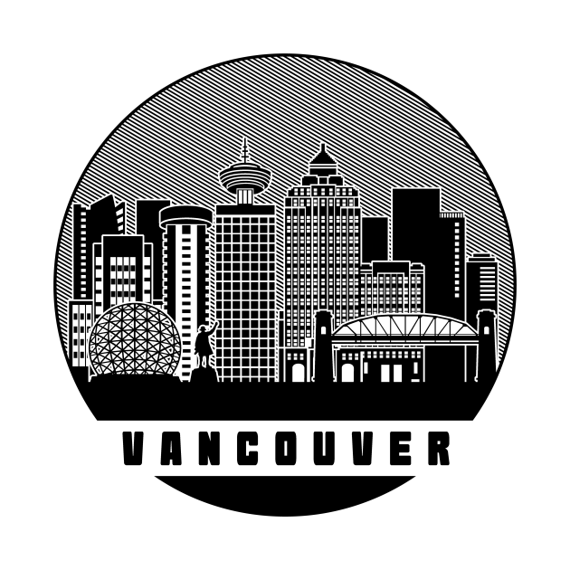 Discover Vancouver Canada Skyline - Vancouver - T-Shirt