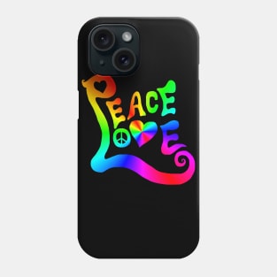 Peace Love Rainbow Quote Phone Case