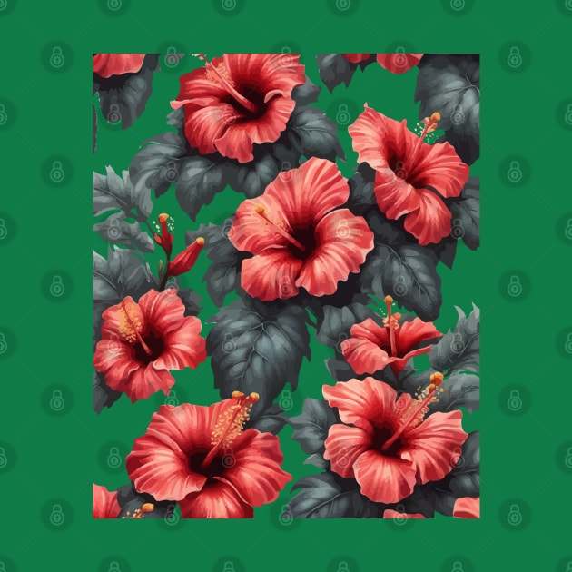 Fantasy Florals Hawaiian Hibiscus Vector Art 3 by taiche