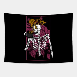 Skeleton Coffee III Tapestry