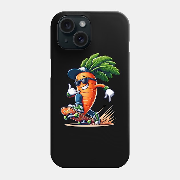 Carrot On Skate Phone Case by Merchweaver