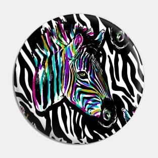 Zebra | Cute zebra - Cool zebra - Colorful zebra stripes Pin