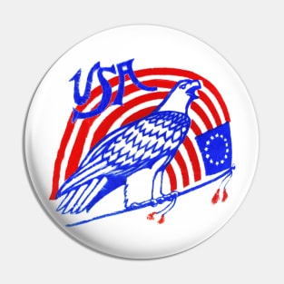 4th of July Eagle, Flag, USA, Stars & Stripes, Patriotic Pin