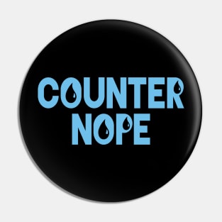 Blue Nope Counter Pin